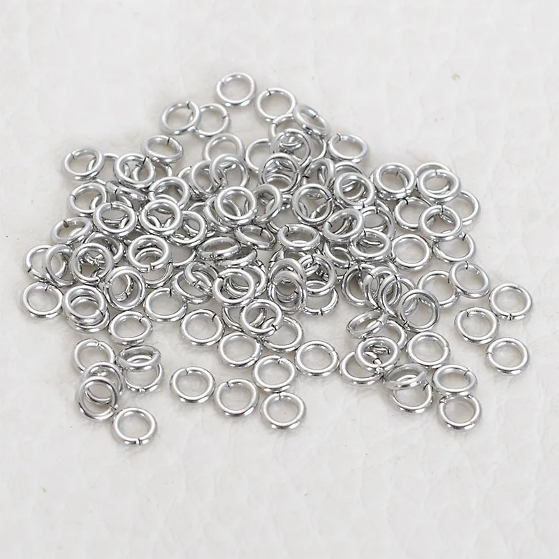 Miasol 200 шт(100 шт)/лот из нержавеющей стали прыгающие кольца с одной петлей открытые прыгающие кольца и разрезные кольца для Diy ювелирных изделий Поиск - Цвет: 0.7x3mm Silver