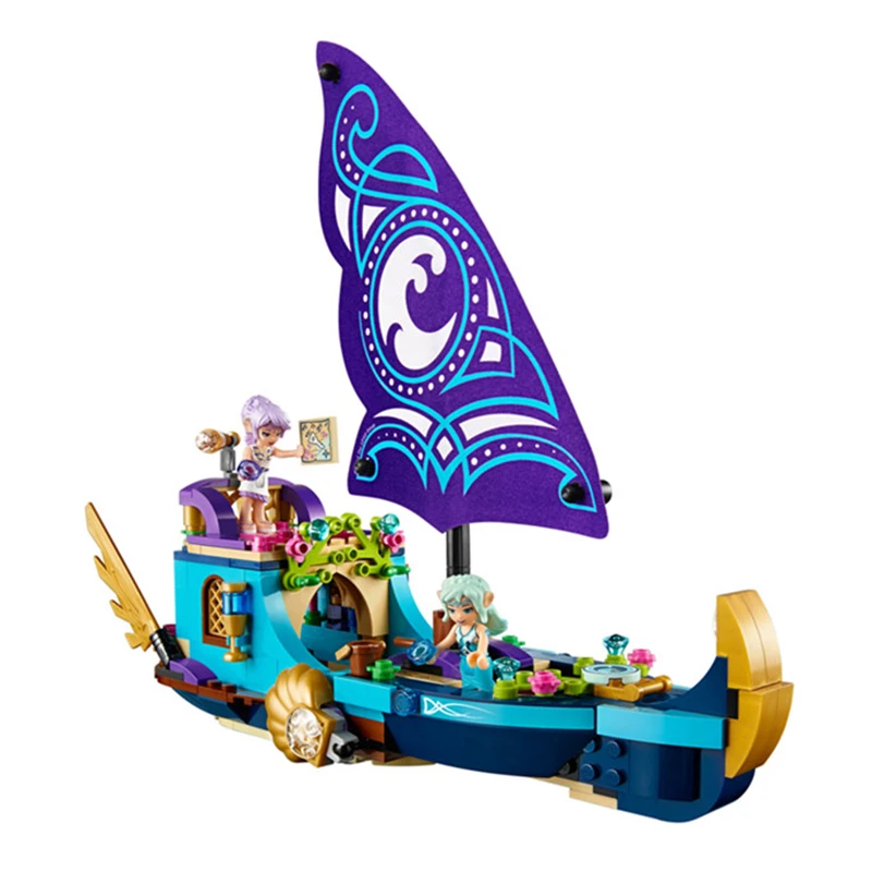 Baratos Nueva niña bloques de construcción DIY ladrillos juguetes educativos Compatible con lego elfos Naida s Epic Adventure Ship envío gratis