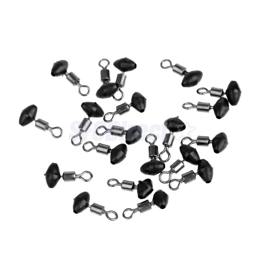 20pcs Fishing Rig Beads with Rollering Swivels Connectorin Fishing