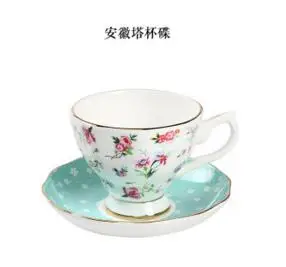 Стиль Европейский китайский костяной фарфор кофейная чашка набор английский послеобеденный чай чашка подарок черного чая - Цвет: 1