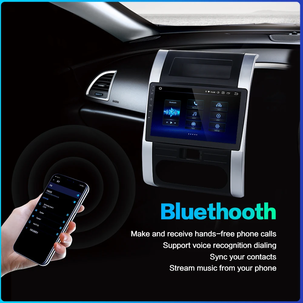 Excellent Fongent 10.2" Multi Touch Screen Built-in GPS Android 9.0 Car Radio Player for Nissan X-trail 2008 2009 2010 2011 2012 2013 2014 1
