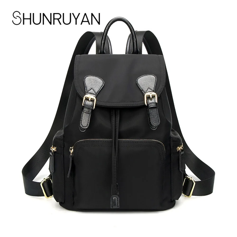 

SHUNRUYAN Luxury Designer Women Backpack Large Capacity Ladies Oxford Backpack Fashion School Bags For Teenager Girls