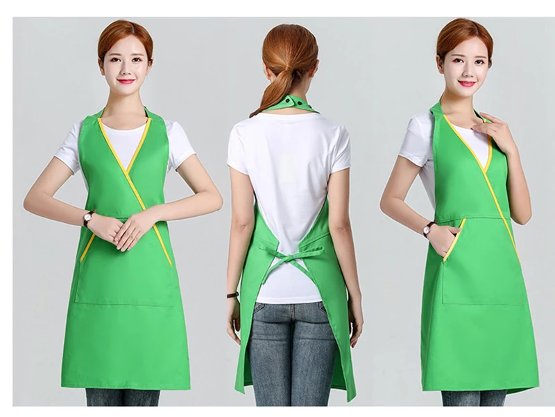 Kitchen tooling milk tea nail shop waiter overalls women fashion cotton25
