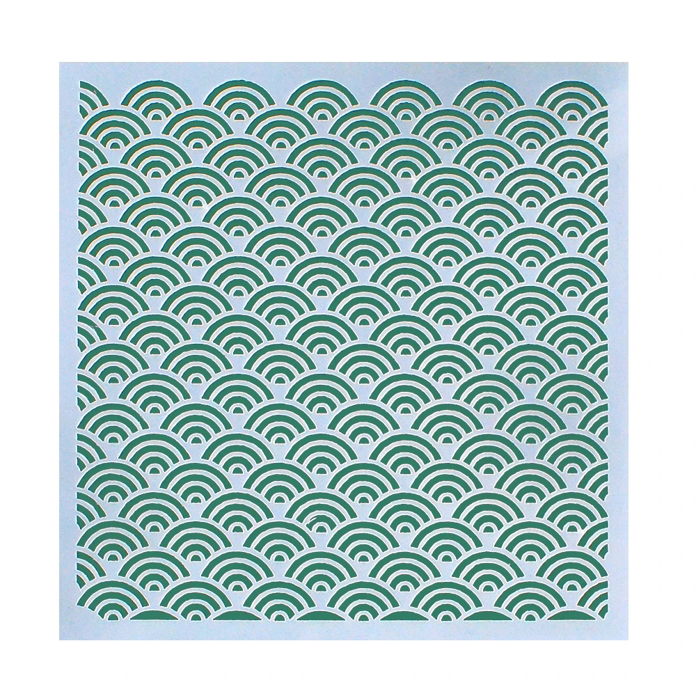 

13 cm Decorative Layering Wavy Stencils for DIY Scrapbooking/photo album Decorative Embossing DIY Paper Cards Crafts