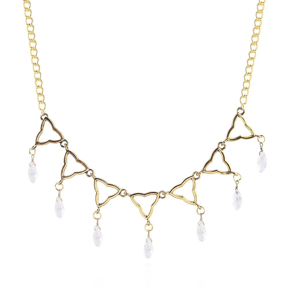 

Game of Thrones Sansa Stark Poison Choker Necklace GOT Gold Chain Teardrop Crystals Necklaces for Women Wedding Jewelry Gift