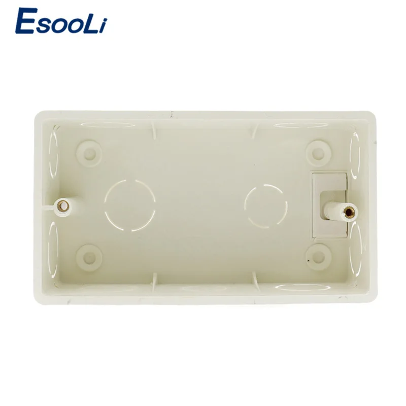 

Esooli Wall Mounting Box Internal Cassette White Back Box 137*83*56mm For 146mm*86mm Standard Touch Switch and Socket