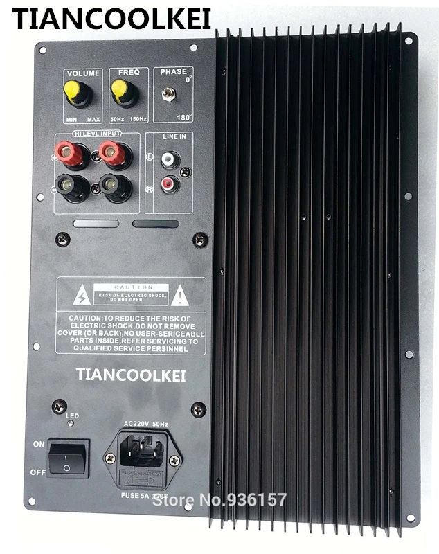 Placa de amplificador de Subwoofer 300W filtro de paso bajo subwoofer puro home theater amplificador de subwoofer activo, amplificador para subwoofer - 1
