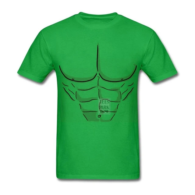 Fake Abs Muscle Mens Bodybuilding Men's Funny T Shirt Short Sleeve