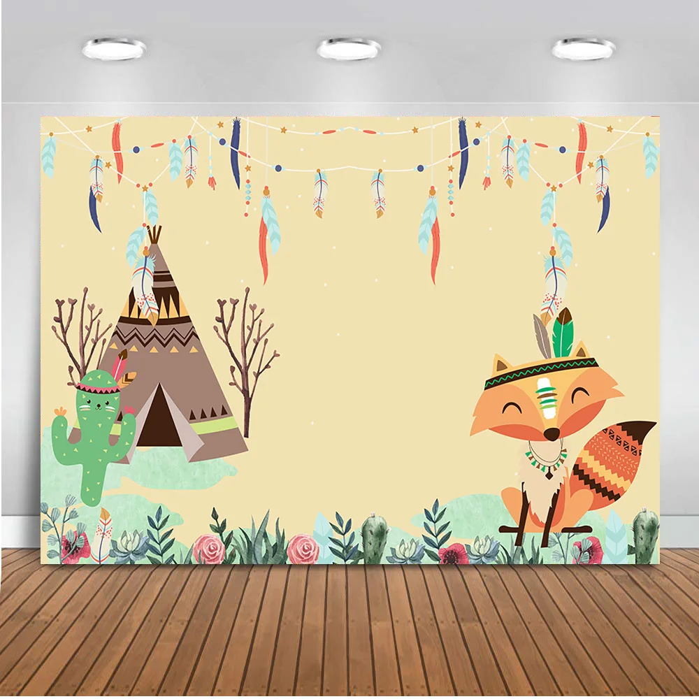 

Neoback Safari party background for photography wild one first birthday party decoration backdrop jungle theme backdrop 501