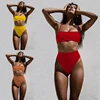 ZTVitality Sexy Maillot de bain femme 2022 Vente chaude Bikinis Push Up String Bikini couleur unie maillot de bain Coussin de poitrine Léopard Bikini Femme S-XL ► Photo 3/6