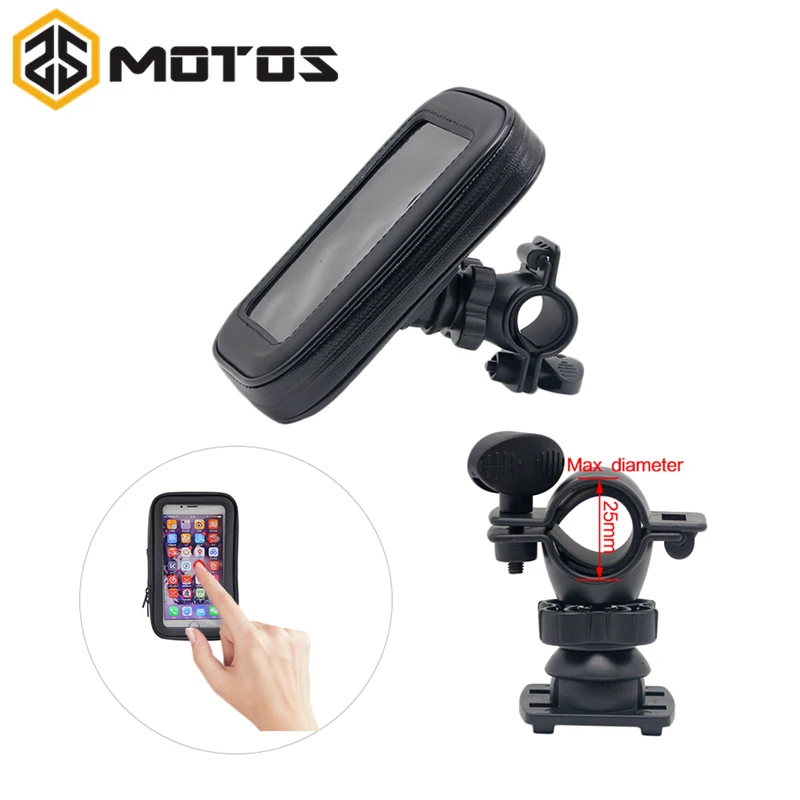 ZS MOTOS دراجة نارية هاتف حامل الهاتف دعم ل موتو حامل حقيبة ل فون X 8 زائد SE S9 GPS الدراجة حامل