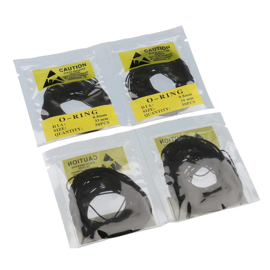 500Pcs Watch Gasket Replacement O-rings Fits Watch Backs Size 31-40mm,0.8mm for Watch repair DIY Watchmaker