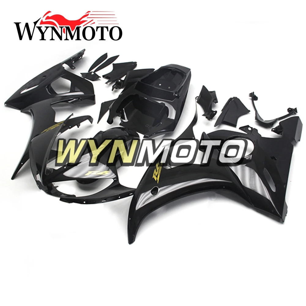 

Complete Fairings Kit For Yamaha R6 03-04 2003 2004 Injection ABS Plastics Bodywork Motorcycle Cowlings Frames Black Panels New