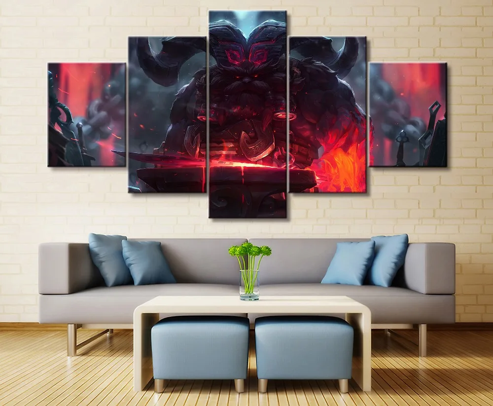 

League of Legends Game 5 Piece HD Print Wall Art Canvas Art For Living Room Decor Painting Wall Art Canvas Home Decor Artwork