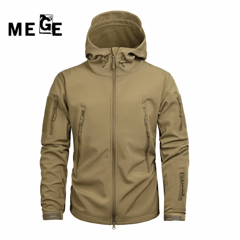 

MEGE WaterRepellent SoftShell Sharkskin Outdoor Hunting Sport winter Jacket  Military Training Windproof Outerwear Coat Clothing