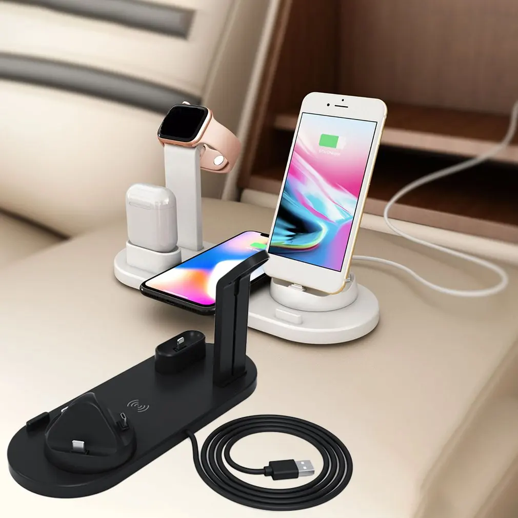 3 в 1 Быстрое беспроводное зарядное устройство для iPhone samsung Android Micro type C Беспроводная зарядка