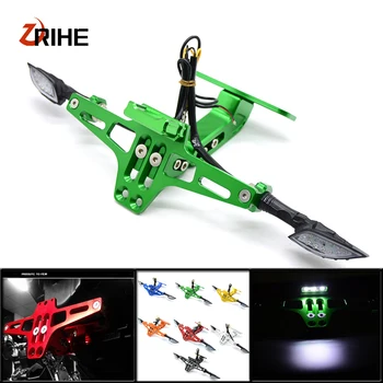 

For Kawasaki z750 z800 Z800 e version ninja 250 ninja300r Motorcycle Adjustable Angle License Number Plate Frame Holder Bracket
