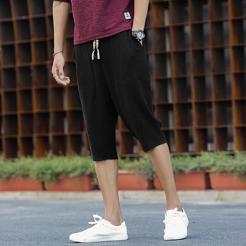 MRMT брендовые Летние Новые укороченные мужские короткие мужские брюки Версия льняного свободного покроя Breechcloth Обрезанные Галстуки