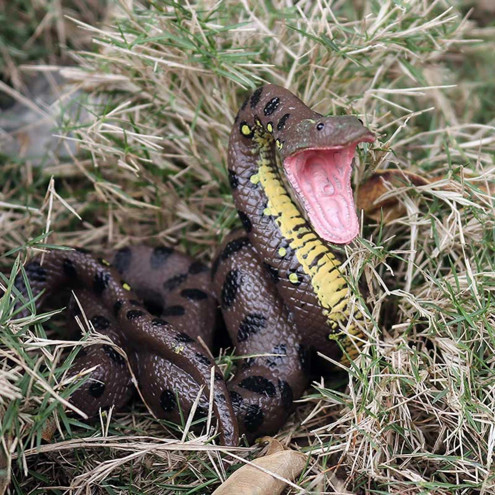 Поддельные открытый рот питона Страшная большая змея питона игрушки Хэллоуин Садовые принадлежности шутка розыгрыши, шутки игрушки