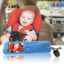SYS 3CH Dello Specchio di Rearview DVR Dash Cam Super HD 2 K 1296 P + 720 P + 720 P con cabina interna e Posteriore di Fronte Del Bambino Seggiolino Auto Monitor Della Macchina Fotografica