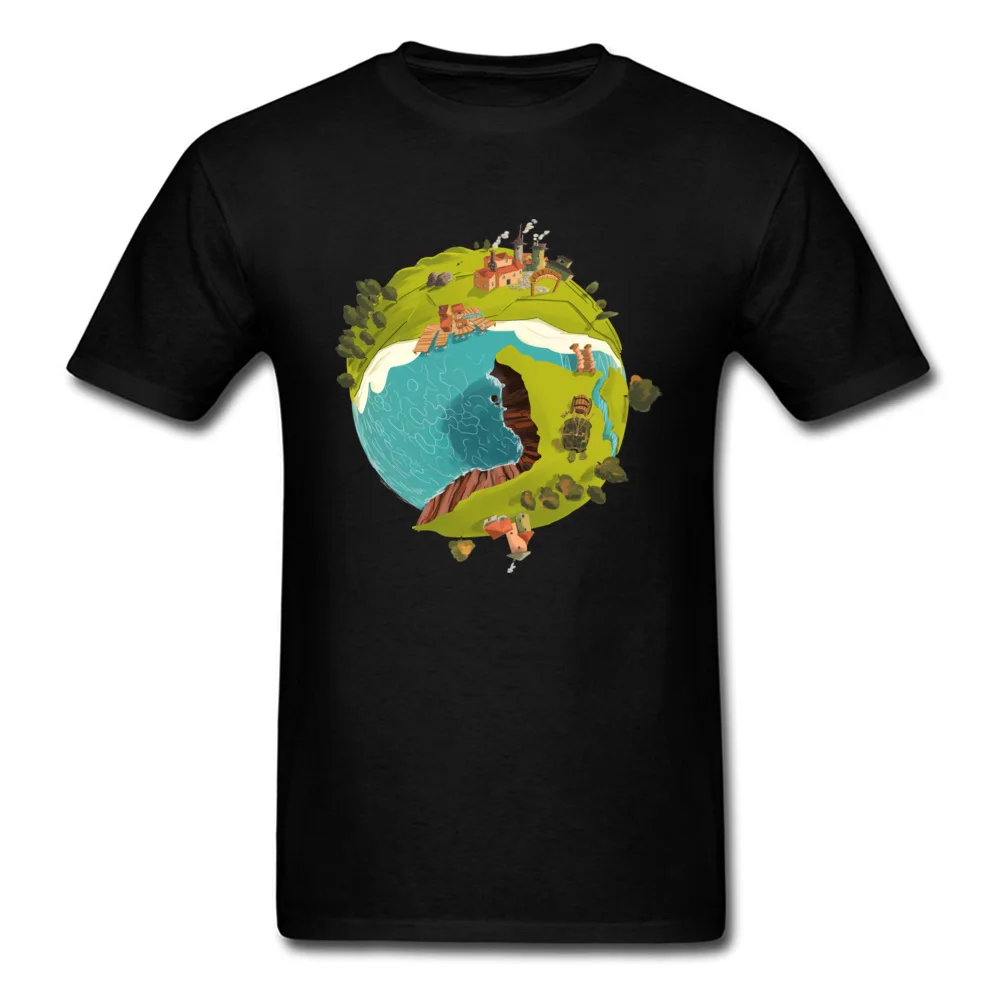 All Cotton Men's Short Sleeve Pocket Planet Top T-shirts Normal T Shirt Cheap Printed On O Neck T-shirts Wholesale Pocket Planet black