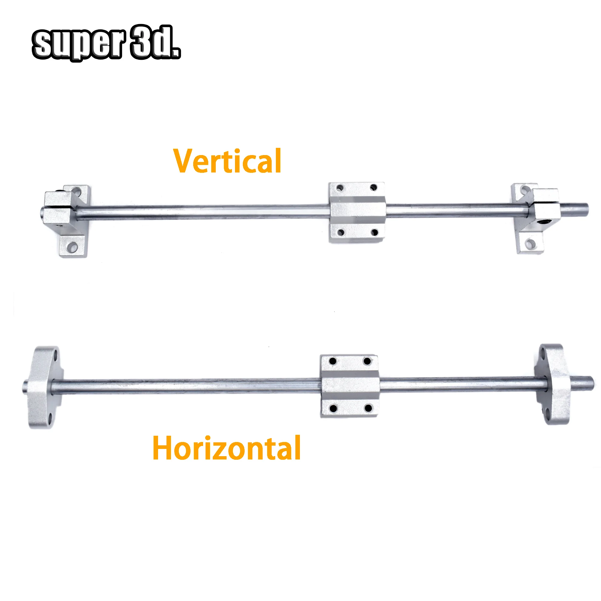 1 комплект OD8mm рельс оптическая ось 250/300/320/350/400/500 мм+ глубокий шаровой подшипник паза SC8UU втулка скольжения+ SK8 Поддержка база