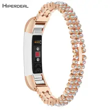 Красивый Ремешок Для Fitbit Alta hr/Fitbit Alta ремешок из нержавеющей стали Диамант Замена умный аксессуар запястье QIY19 DES