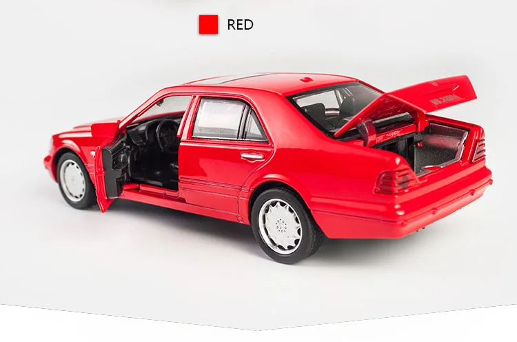 KIDAMI 1:32 Сплав моделирование оттягивание литья под давлением W140 классическая модель автомобиля игрушки со звуком светильник коллекция подарок игрушки для детей