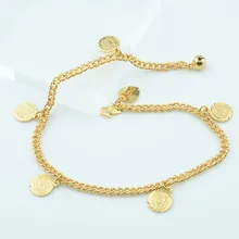 1 шт. 25 см для женщин обувь для девочек гравировка ножные браслеты монета ножные браслеты