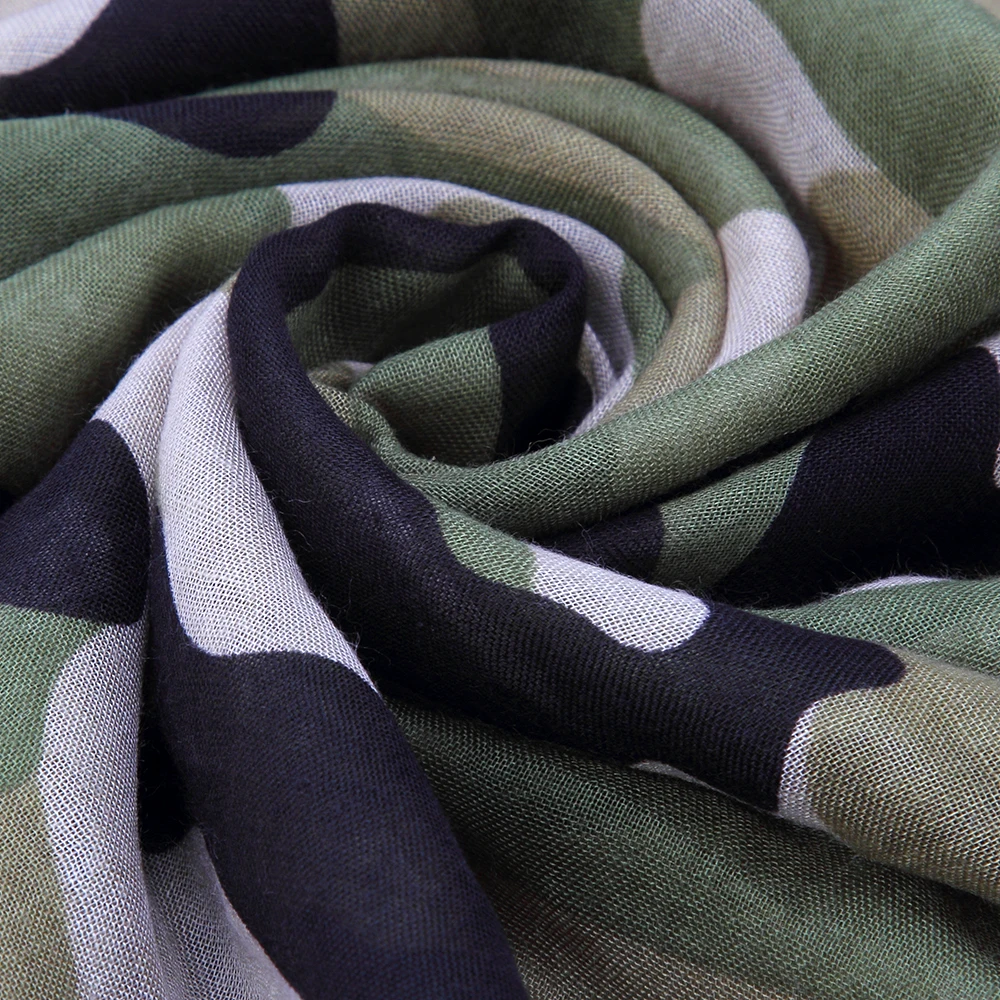 Winfox Новая мода дамы армейский зеленый Камуфляжный шарф Camo шали Дамы Echarpe Foulard женщины