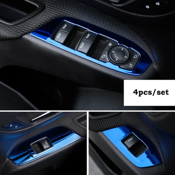 

Stainless Steel Door Window glass Lift Control Switch Panel Cover Trim For Chevrolet Equinox 2017 2018 accessories styling