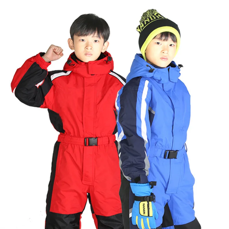 Warm Winter Childrne Ski Suit Set Waterproof Kids Girls Boys Snow Suit