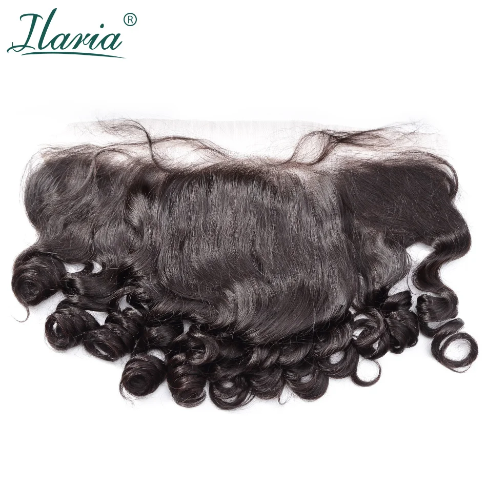 ILARIA, бразильские волосы, парики из натуральных волос на кружевной Фронтальная застежка с волосами младенца волосы свободная волна 13x4 уха
