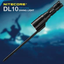 NITECORE DL10 светильник для дайвинга подводный Спорт 30 мс Водонепроницаемый 1000 люмен вспышка светильник фонарь без батареи 18650