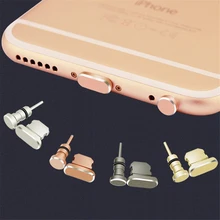 Пылезащитная заглушка для iPhone 5 5S SE 6 6S 6plus 6splus телефон алюминиевый сплав зарядный разъем для наушников Jack набор SIM эжектор 4 цвета