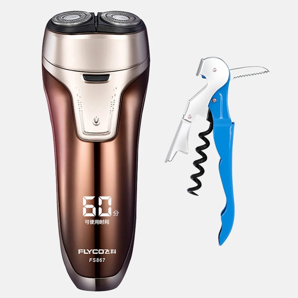 

Flyco Wet/dry Twin Shaving Machine for Men Waterproof Beard Razor Pop-Up Trimmer FS867-H Sea Horse Knife