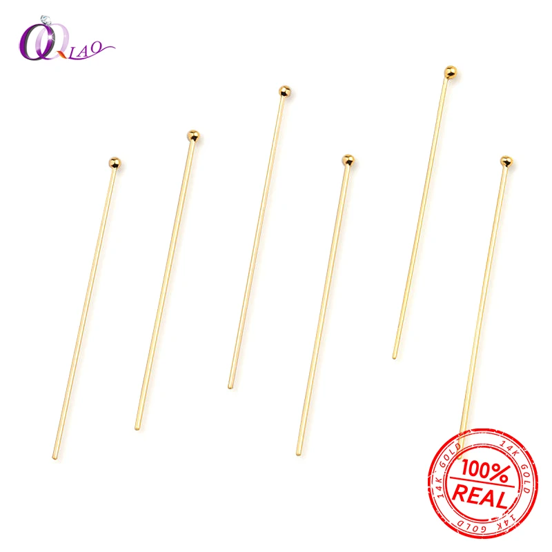 

A pair 0.41/0.50/0.63MM 14K gold filled ball head pins needles for DIY jewelry beads earring making,jewelry accessories 9 sizes