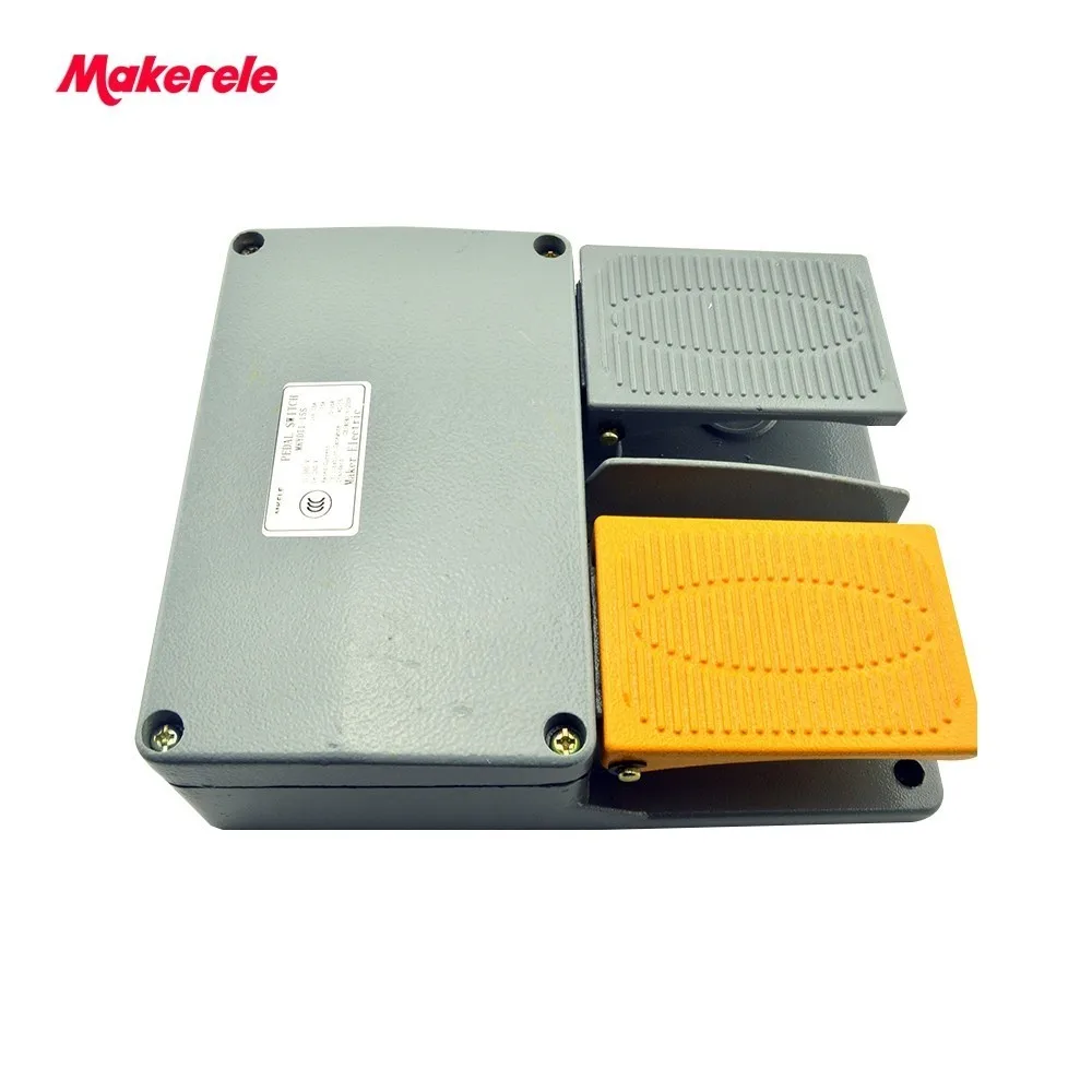 double pedal foot pedal switch industry IP67 fender foot operated switch MKYDT1-15S free shipping with push button