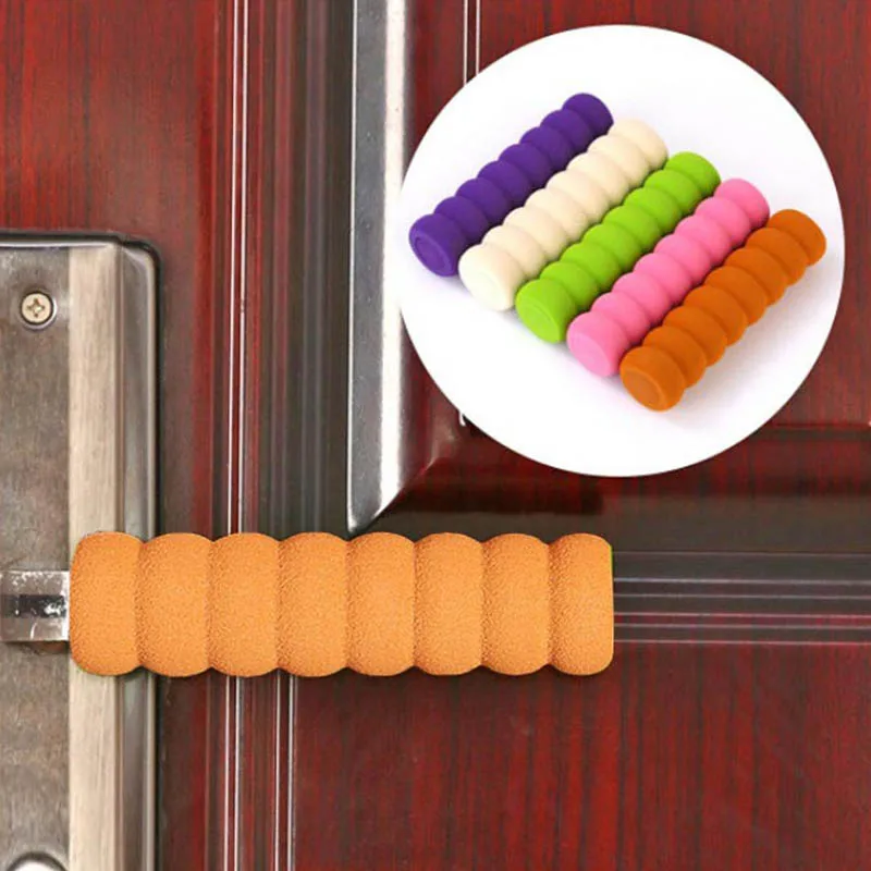 5pcs/Lot Room Door Knob Covers Pad Cases Spiral Anti Collision Security