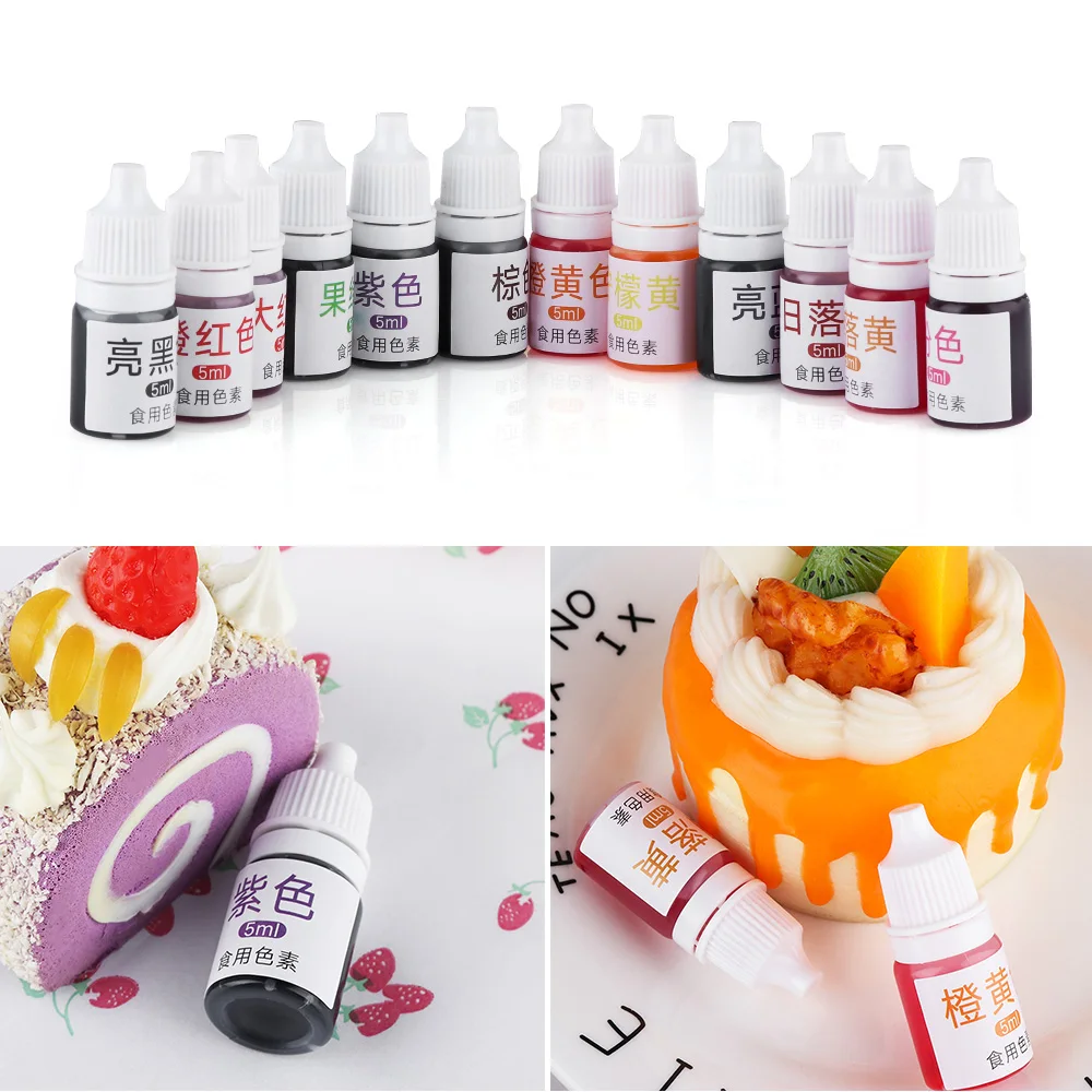 

5ML Edible Pigment Macaron Cream Food Coloring Ingredients Cake Fondant Baking Cake Edible Color Pigment Baking & Pastry Tools