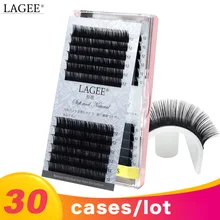 30 лотков все размеры высококачественный норковый наращивание ресниц искусственные Индивидуальные ресницы натуральные ресницы, наращивание ресниц