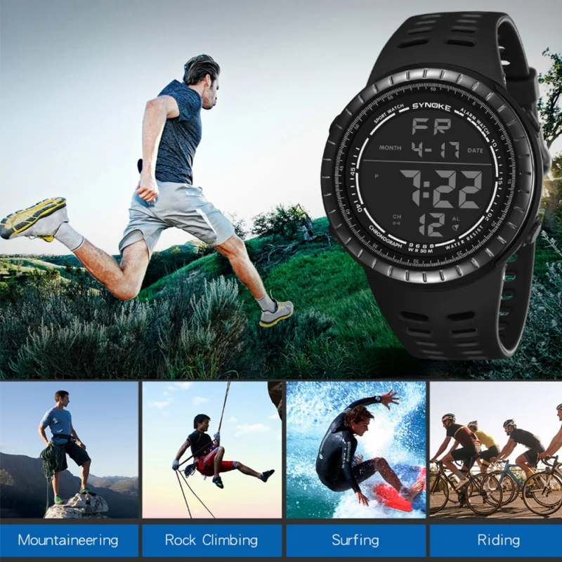 Электронные спортивные весы модные 50 м водонепроницаемые светящиеся цифровые спортивные часы наручные часы цвета