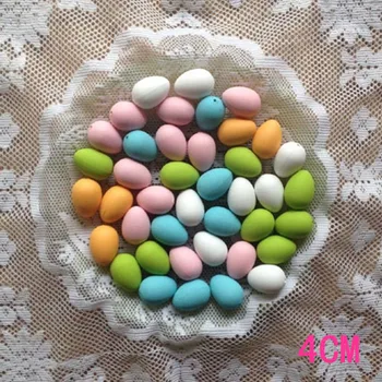 

4cm plastic Easter egg paniting eggs decoration DIY hand-painted colorful egg model children's toys Creative Painting