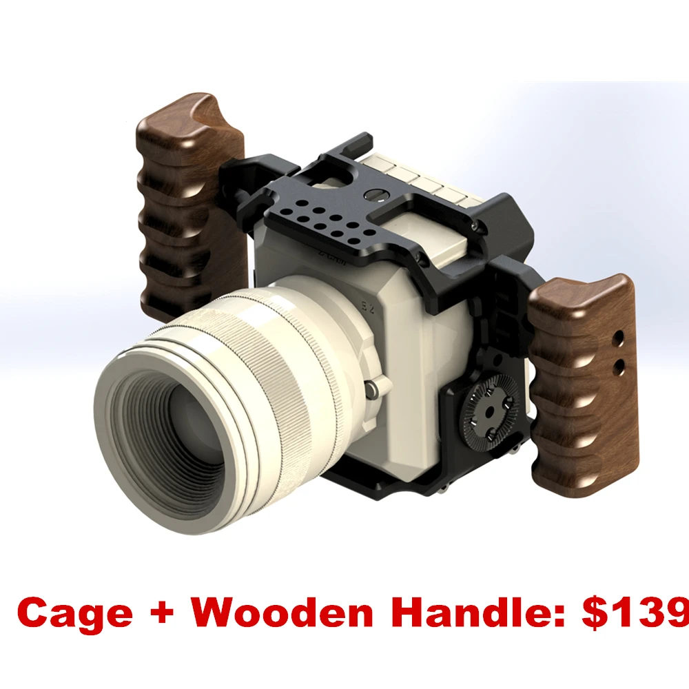  Z-CAM Cage for Z-cam E2 Camera Quick Release Top Handle Dual wooden side handle Z Cam E2 Camera Cag