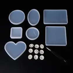 Силиконовые формовое зеркало эпоксидная смола ремесла ручной работы геометрический в форме сердца квадратный DIY ювелирных изделий
