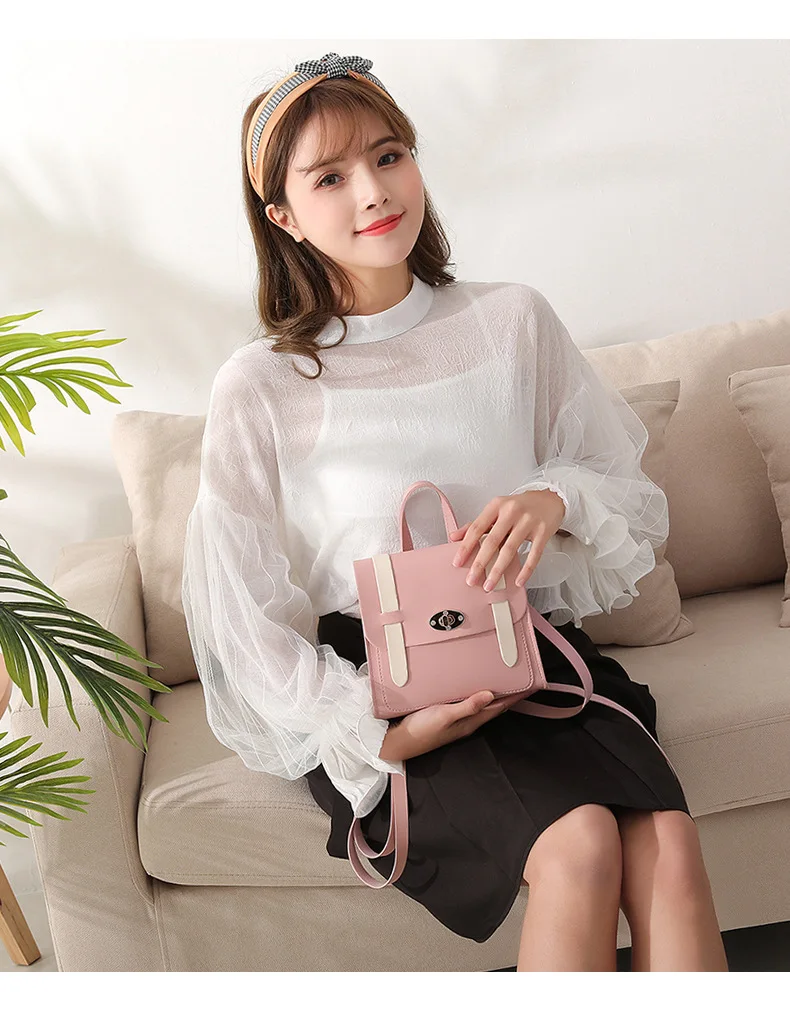 Маленький женский рюкзак, сумка через плечо для девочек-подростков, детская Южная Корея, модная многофункциональная мини-сумка для женщин