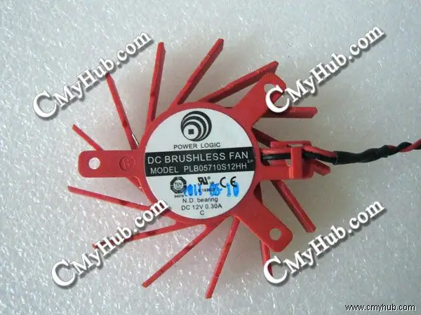 Оригинальные новые для ATI HD5550 5570 5670 V4800 для Power Logic PLB05710S12HH DC 12 V 0.3A 2 провода видео-телефон двери 2Pin Графика карты вентилятор охлаждения