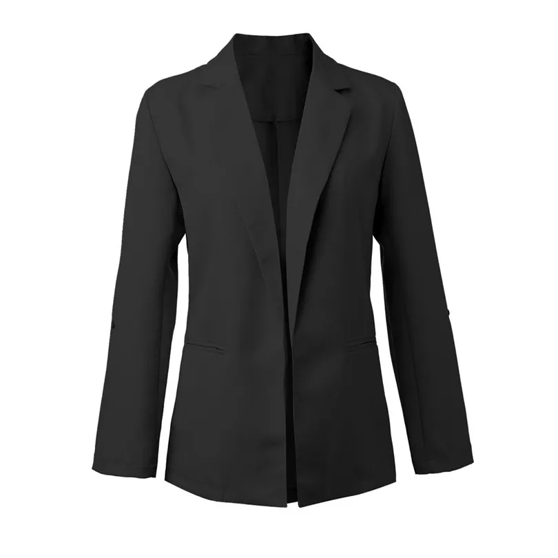 New Autumn Women Long Sleeve Blazer Open Front Short Fashion Cardigan Winter Coat Suit Jacket Outwear Work Office Coat (6)