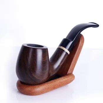 

Lighters and Smoking Accessories, Solid wood ebony pipe, Men's gift