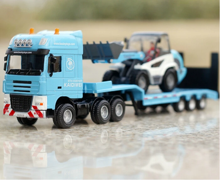 NEW 150 alloy model flatbed truck trailers and semi trailer truck toy